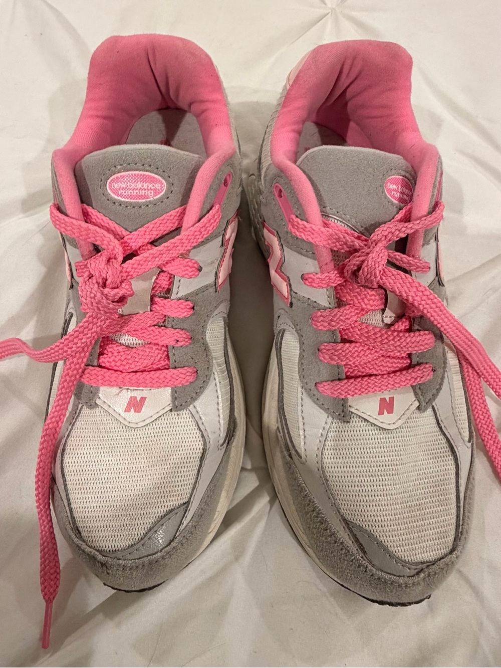 New Balance Women’s Gray and Pink 2002R Athletic Sneakers